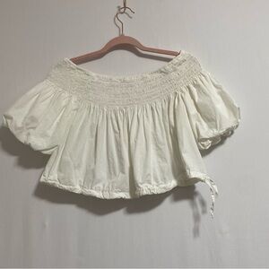 Zara White Off-Shoulder Blouse